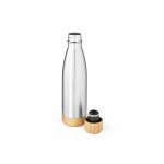 BROMELL 550. Garrafa t&eacute;rmica em a&ccedil;o inox 90% reciclado de parede dupla isolada a v&aacute;cuo (550 mL) - Cromado satinado
