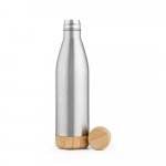 BROMELL 800. Garrafa t&eacute;rmica em a&ccedil;o inox 90% reciclado de parede dupla isolada a v&aacute;cuo (800 mL) - Cromado satinado