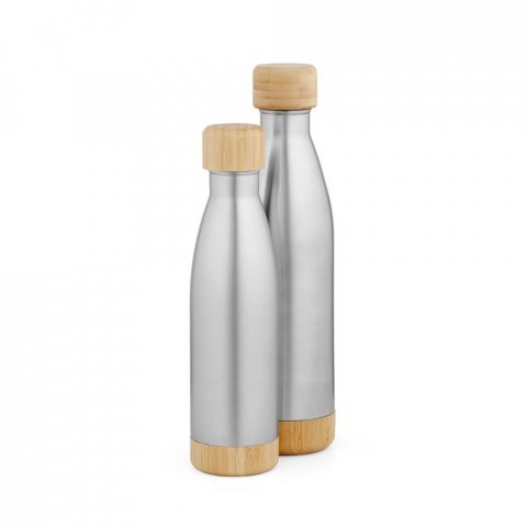 BROMELL 800. Garrafa t&eacute;rmica em a&ccedil;o inox 90% reciclado de parede dupla isolada a v&aacute;cuo (800 mL)