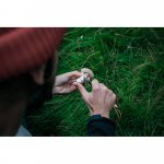 RANGER. Canivete com l&acirc;mina met&aacute;lica em a&ccedil;o inox e cabo em bambu