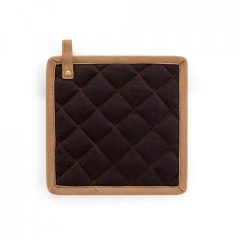 CLOVES. Pegador de cozinha em algod&atilde;o canvas (275 g/m&sup2;) - Preto
