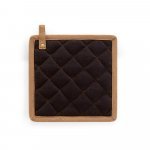 CLOVES. Pegador de cozinha em algod&atilde;o canvas (275 g/m&sup2;) - Preto