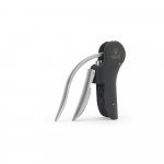 LAGREIN. Saca-rolhas em ABS e zinco com alavanca autom&aacute;tica para abertura f&aacute;cil - Preto