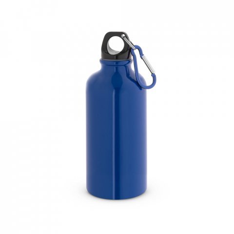 KARSTEN M. Squeeze esportiva em a&ccedil;o inox, de parede simples com acabamento brilhante (560 mL) - Azul
