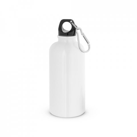 KARSTEN M. Squeeze esportiva em a&ccedil;o inox, de parede simples com acabamento brilhante (560 mL) - Branco