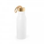 TOOMEY. Squeeze em aço inox 90% reciclado, de parede simples e acabamento em mate 570 mL - Branco