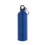 KARSTEN L. Squeeze esportiva em aço inox de parede simples com mosquetão 790 mL - Azul