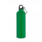 KARSTEN L. Squeeze esportiva em aço inox de parede simples com mosquetão 790 mL - Verde