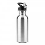 EDBERG. Garrafa em a&ccedil;o inox com parede simples - Cromado satinado
