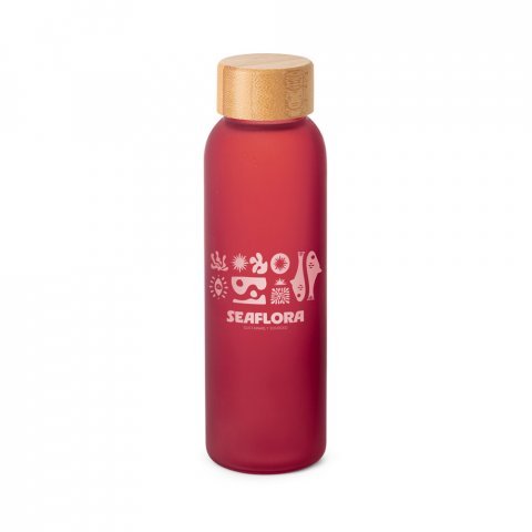LILLARD GLASS. Squeeze em vidro fosco 520 mL - Vermelho