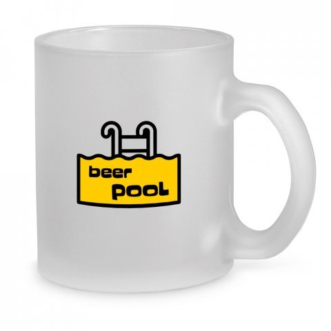 KENNY M. Caneca em vidro com efeito fosco (530 mL) - Branco