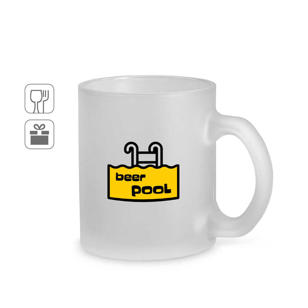 KENNY M. Caneca em vidro com efeito fosco (530 mL) - Brinde Personalizado