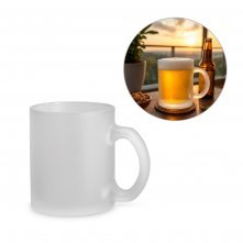 KENNY M. Caneca em vidro com efeito fosco (530 mL)