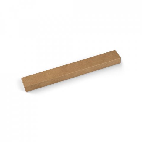 MOJO. Kit churrasco em caixa presente de papel kraft reciclado com 2 utens&iacute;lios em a&ccedil;o inox e bambu - Natural
