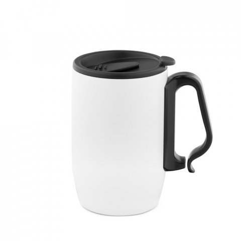 BONATTI. Caneca de viagem t&eacute;rmica em a&ccedil;o inox (400 mL) - Branco