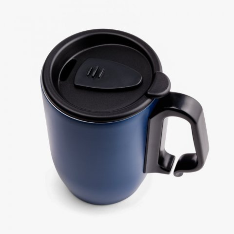 BONATTI. Caneca de viagem t&eacute;rmica em a&ccedil;o inox (400 mL) - Azul marinho