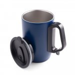 BONATTI. Caneca de viagem t&eacute;rmica em a&ccedil;o inox (400 mL) - Azul marinho