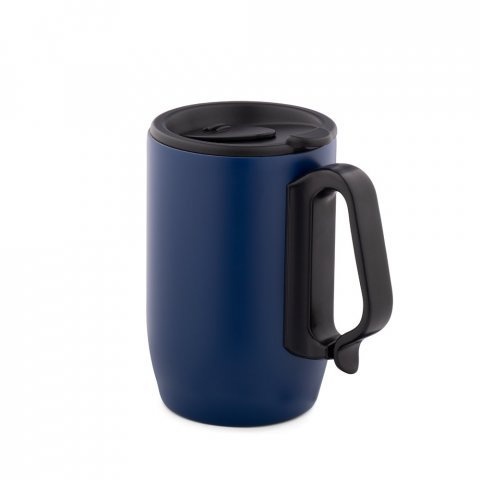 BONATTI. Caneca de viagem t&eacute;rmica em a&ccedil;o inox (400 mL) - Azul marinho