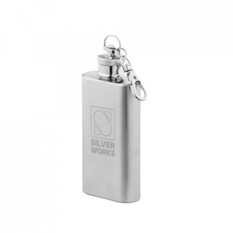 MUSE S. Garrafa de bolso em a&ccedil;o inox (50 mL) - Cromado satinado