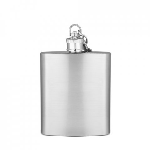 MUSE M. Garrafa de bolso em a&ccedil;o inox (100 mL) - Cromado satinado