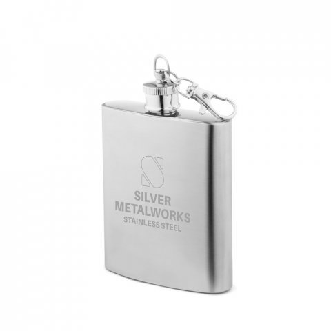 MUSE M. Garrafa de bolso em a&ccedil;o inox (100 mL) - Cromado satinado