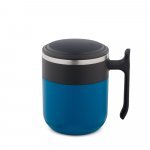 MALDINI. Caneca de viagem com parede interior em a&ccedil;o inox e acabamento mate 400 mL - Azul