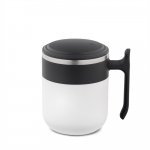 MALDINI. Caneca de viagem com parede interior em a&ccedil;o inox e acabamento mate 400 mL - Branco