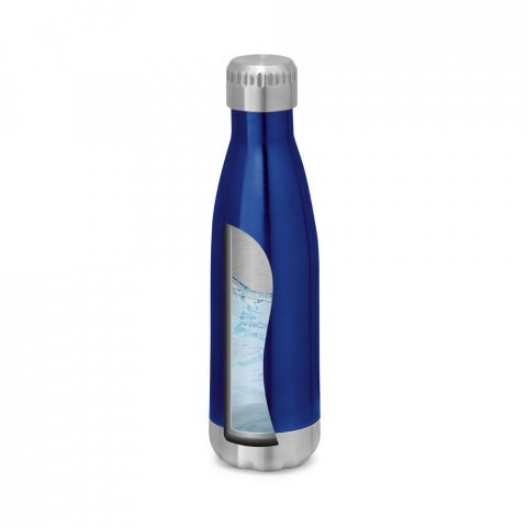 SHOW. Garrafa t&eacute;rmica em a&ccedil;o inox de parede dupla isolada a v&aacute;cuo (510 mL) - Azul royal