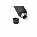 ODIN. Garrafa t&eacute;rmica em a&ccedil;o inox 36% reciclado de parede dupla isolada a v&aacute;cuo (550 mL) - Preto