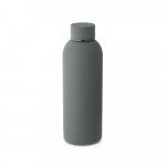 ODIN. Garrafa t&eacute;rmica em a&ccedil;o inox 36% reciclado de parede dupla isolada a v&aacute;cuo (550 mL) - Cinza escuro