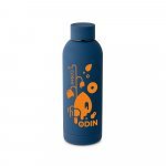 ODIN. Garrafa t&eacute;rmica em a&ccedil;o inox 36% reciclado de parede dupla isolada a v&aacute;cuo (550 mL) - Azul marinho