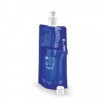 KWILL. Squeeze dobr&aacute;vel em PE com sistema "push-pull" e acabamento transl&uacute;cido (460 mL) - Azul