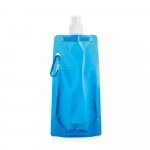 KWILL. Squeeze dobr&aacute;vel em PE com sistema "push-pull" e acabamento transl&uacute;cido (460 mL) - Azul claro