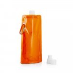 KWILL. Squeeze dobr&aacute;vel em PE com sistema "push-pull" e acabamento transl&uacute;cido (460 mL) - Laranja