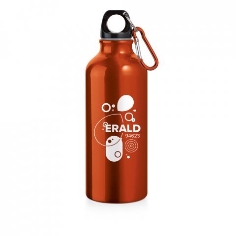 ERALD. Squeeze em alum&iacute;nio com mosquet&atilde;o (530 mL) - Laranja