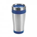 BATUM. Copo de viagem em a&ccedil;o inox e PP, t&eacute;rmico com parede dupla isolada a ar (420 mL) - Azul royal