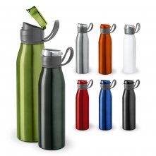 KORVER. Squeeze em alum&iacute;nio com tampa flip flop em AS e PP (650 mL)