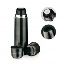 HEAT. Garrafa em a&ccedil;o inox de parede dupla t&eacute;rmica, isolada a v&aacute;cuo (750 mL)