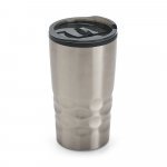 HASSI. Copo de viagem em a&ccedil;o inox e PP, t&eacute;rmico com parede dupla isolada a ar (510 mL) - Preto