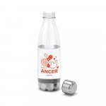 ANCER. Squeeze em AS, com tampa e base em a&ccedil;o inox (700 mL) - Transparente