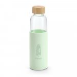 DAKAR. Squeeze em vidro borossilicato com tampa em bambu (600 mL) - Verde claro