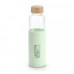 DAKAR. Squeeze em vidro borossilicato com tampa em bambu (600 mL) - Verde claro
