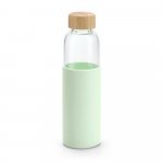 DAKAR. Squeeze em vidro borossilicato com tampa em bambu (600 mL) - Verde claro