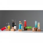 DAKAR. Squeeze em vidro borossilicato com tampa em bambu (600 mL)