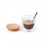ECUADOR M. Copo em vidro isot&eacute;rmico (borossilicato), t&eacute;rmico com parede dupla isolada a ar (250 mL) - Natural