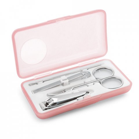 NADIA. Kit de manicure de 4 pe&ccedil;as - Rosa claro