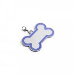 KRATOS. Chaveiro em formato de osso com linha colorida à volta - Azul