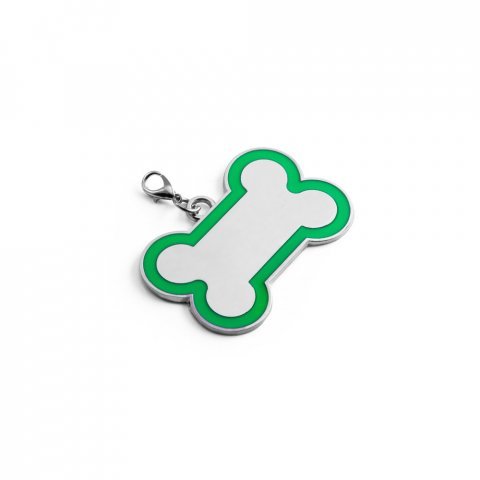 KRATOS. Chaveiro em formato de osso com linha colorida à volta - Verde