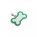 KRATOS. Chaveiro em formato de osso com linha colorida à volta - Verde