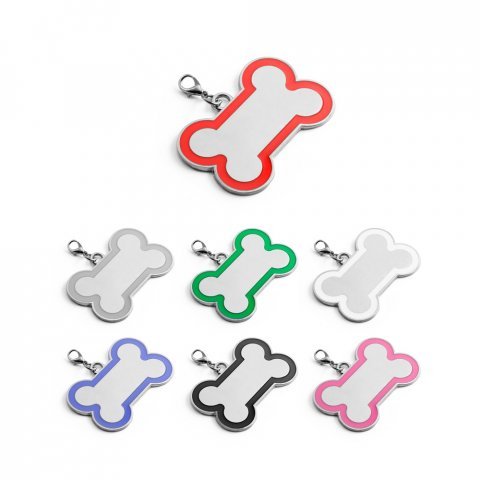 KRATOS. Chaveiro em formato de osso com linha colorida à volta